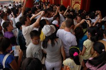 Masses of people